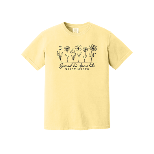 Spread Kindness Like Wildflowers Shirt, Floral Shirt, Women's Shirt, Spring Shirt (1717)