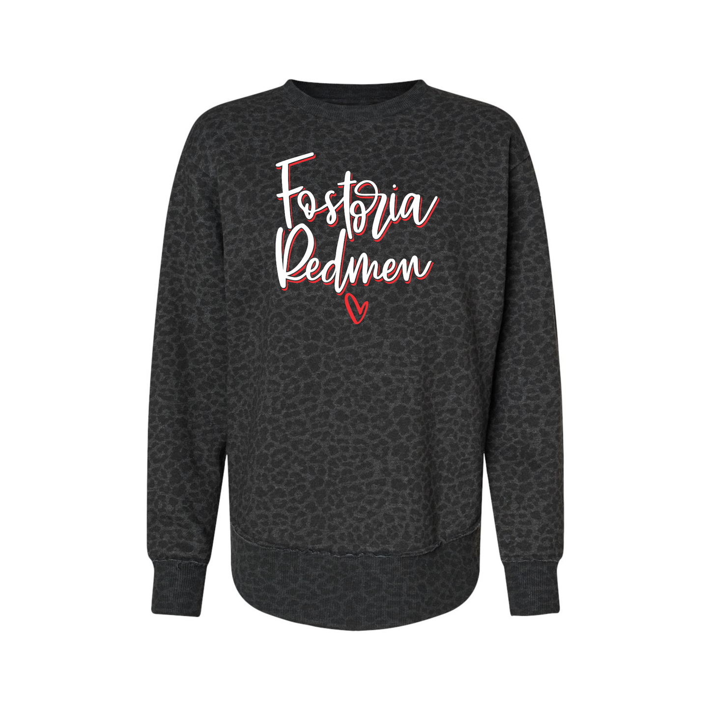 Fostoria (FOS-03) Design on Women's Weekend Fleece Crewneck Sweatshirt (LAT3525)