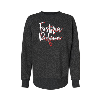 Fostoria (FOS-03) Design on Women's Weekend Fleece Crewneck Sweatshirt (LAT3525)