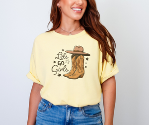 Lets Go Girls Shirt, Cowgirl Shirt, Western Shirt, Cowboy Shirt (1717)