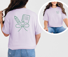 School Bow Shirt, Back to School Shirt, Teacher Shirt, Women's Shirt (1717)