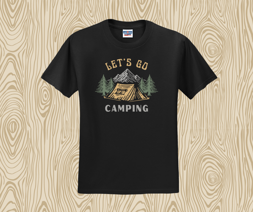 Let's Go Camping, Camping Shirt, Nature Shirt, Tent Camping Shirt (29M)