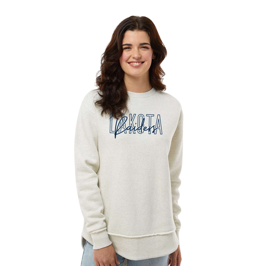Lakota (RAS-64) Design on Women's Weekend Fleece Crewneck Sweatshirt (LAT3525)