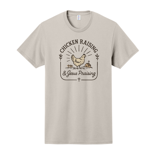 Chicken Raising & Jesus Praising Shirt, Christian Shirt, Christian Sweatshirt, Chicken Sweatshirt, Farm Shirt