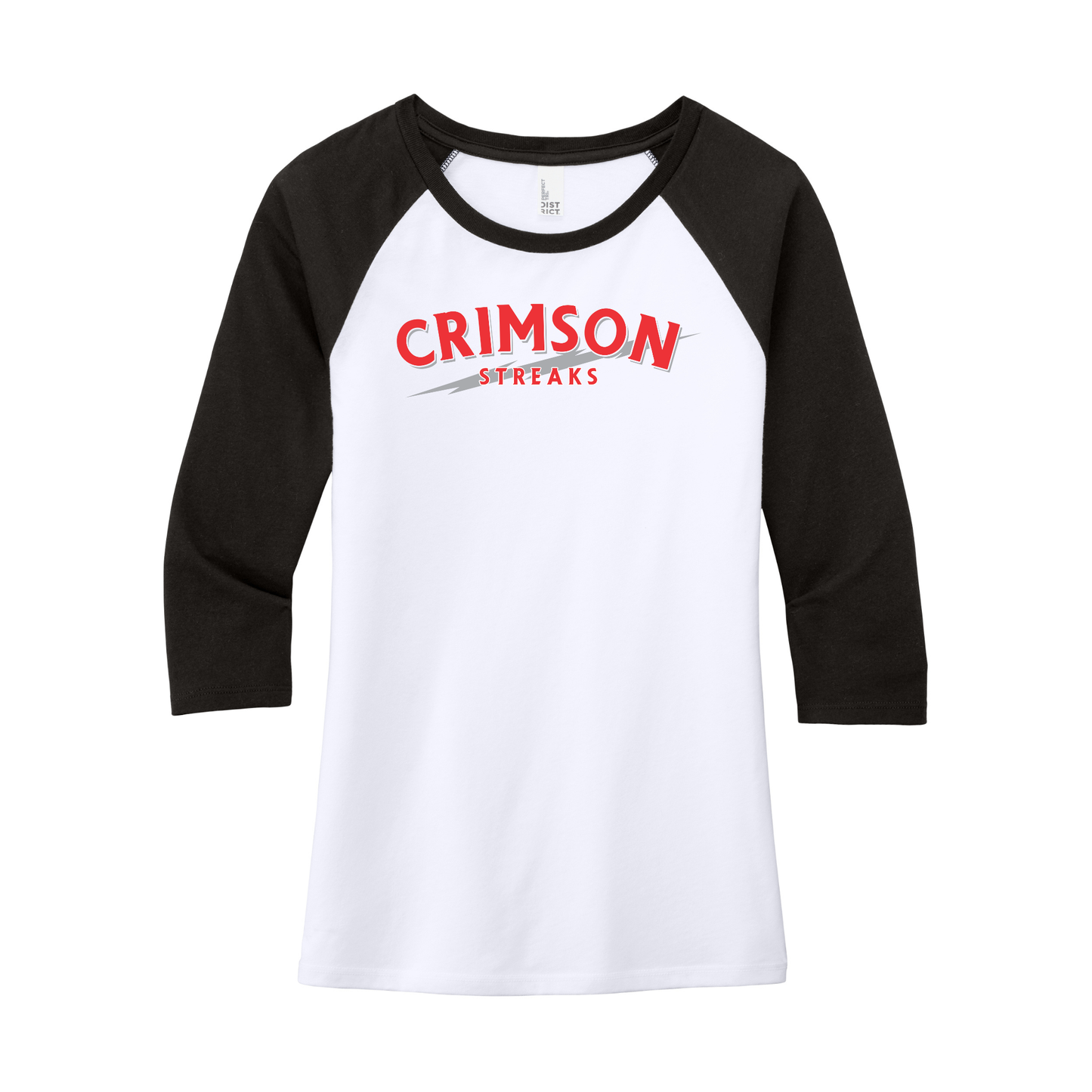 SJCC/BHCS (SJAS-14) Design on District Women’s Perfect Tri 3/4-Sleeve Raglan (DM136L)