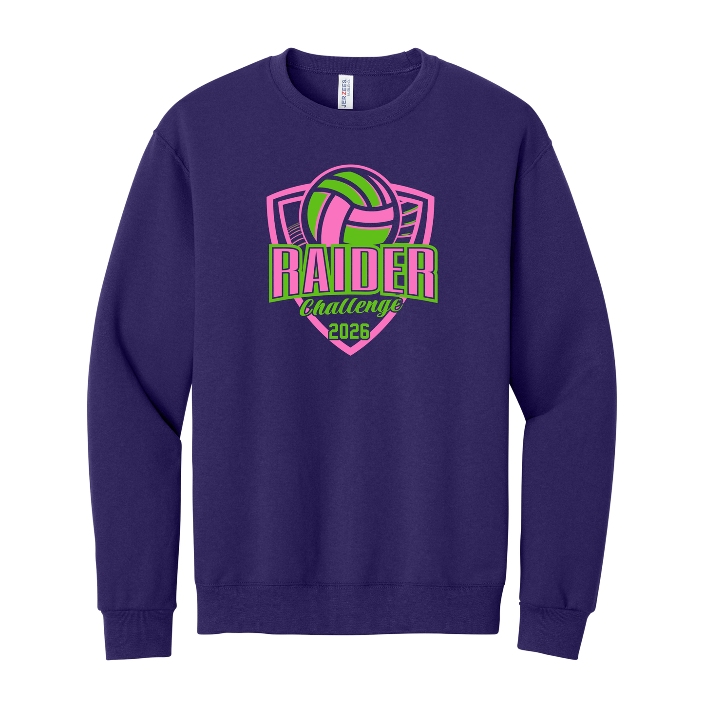 Lakota Volleyball Raider Challenge Basic Crewneck Sweatshirt