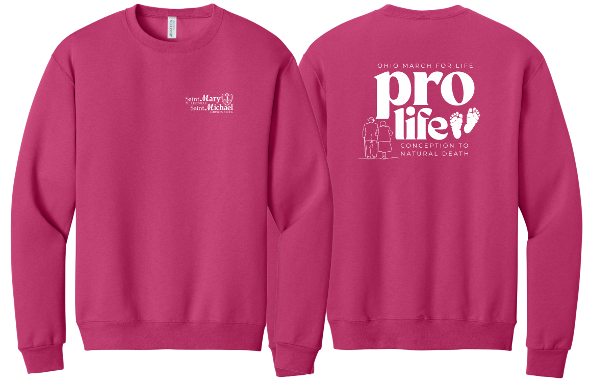 St. Mary & St. Michael Ohio March for Life Basic Crewneck Sweatshirt