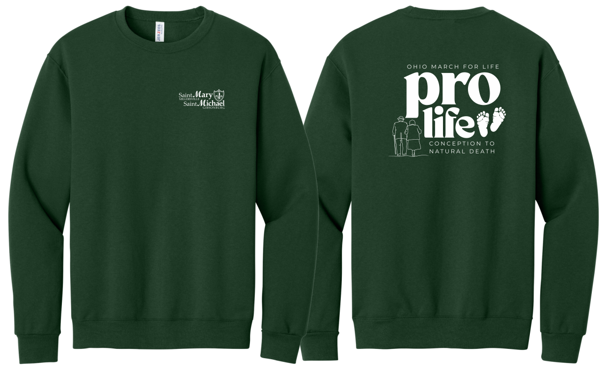 St. Mary & St. Michael Ohio March for Life Basic Crewneck Sweatshirt