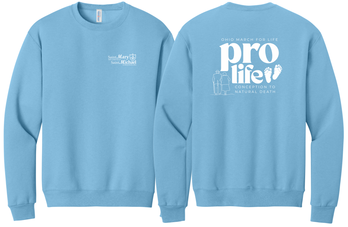 St. Mary & St. Michael Ohio March for Life Basic Crewneck Sweatshirt