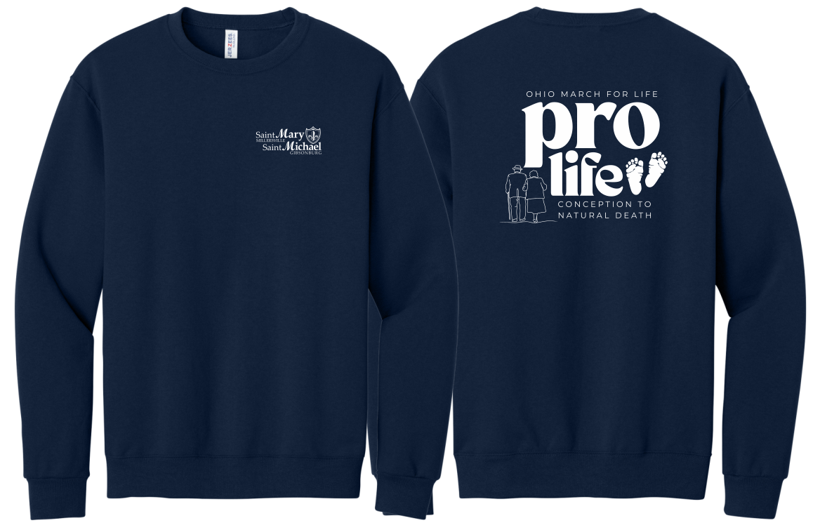 St. Mary & St. Michael Ohio March for Life Basic Crewneck Sweatshirt