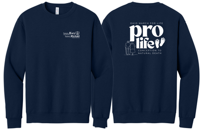 St. Mary & St. Michael Ohio March for Life Basic Crewneck Sweatshirt