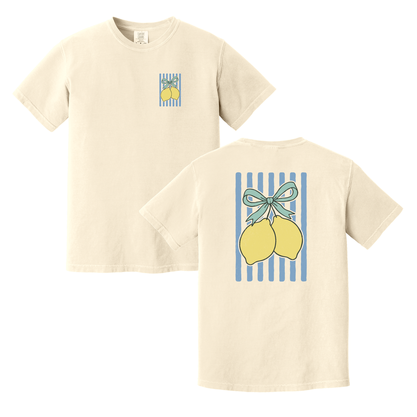 Lemon Shirt, Coquette Bow Shirt, Summer Shirt, Women's Shirt