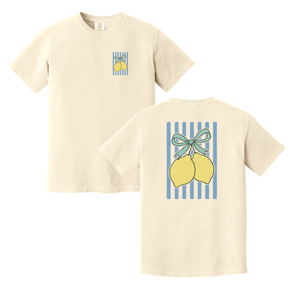 Lemon Shirt, Coquette Bow Shirt, Summer Shirt, Women's Shirt