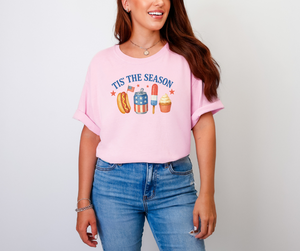 Patriotic Tis' The Season Shirt, USA Shirt, 4th of July Shirt (1717)