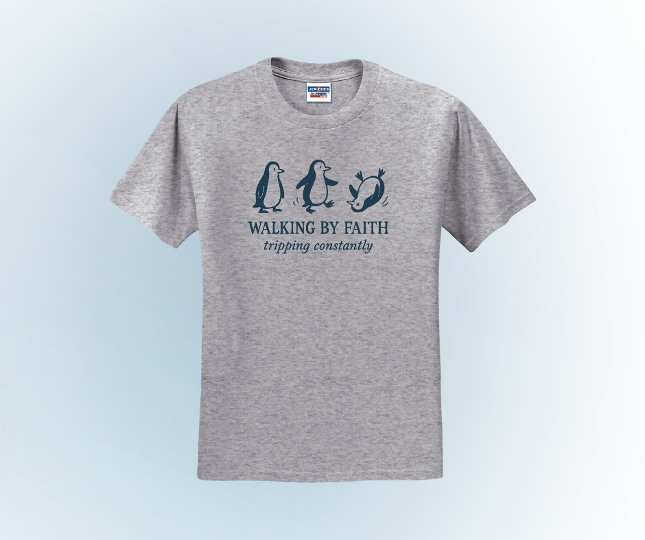 Walking by Faith Tripping Constantly Shirt, Faith Shirt, Christian Shirt (29M)