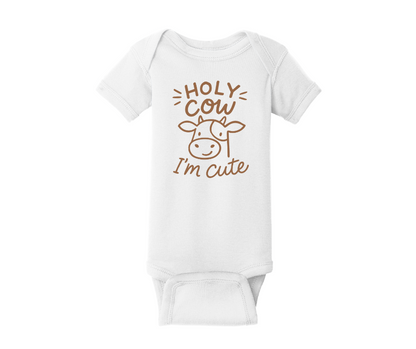 Holy Cow I'm Cute Shirt, Holy Cow I'm Cute Onesie, Cute Kid's Shirt, Baby Onesie