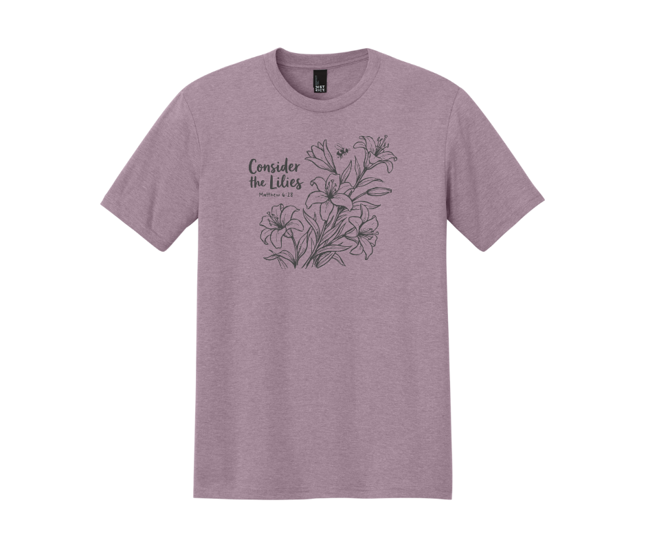 Consider the Lilies Matthew 6:28 Shirt, Spring Shirt, Christian Shirt, Women's Shirt, Faith Shirt