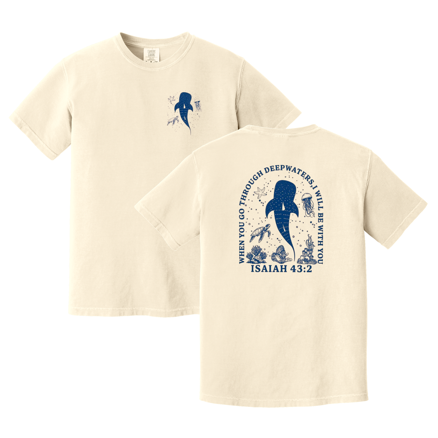 When You Go Through Deep Waters, I Will Be With You Shirt, Christian Shirt, Faith Shirt