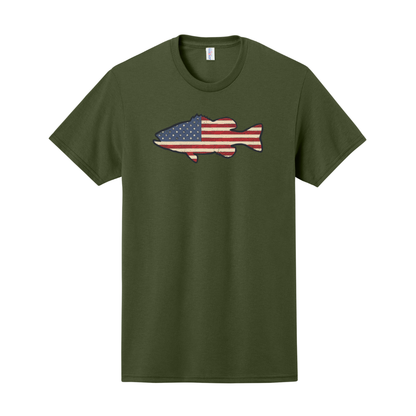 American Flag Bass Shirt, Fishing Shirt, Fishing Sweatshirt, USA Shirt, USA Sweatshirt, Patriotic Shirt