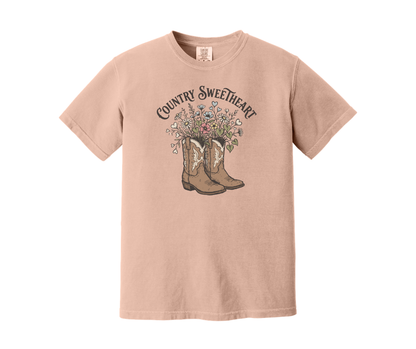 Country Sweetheart Shirt, Western Shirt, Cowboy Shirt, Cowgirl Shirt, Cowboy Boots Shirt, Cowgirl Boots Shirt (1717)