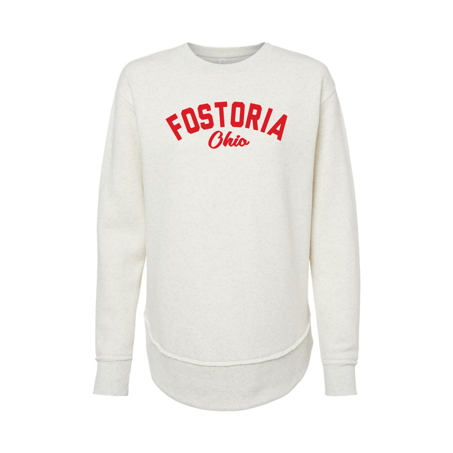 Fostoria (FOS-04) Design on Women's Weekend Fleece Crewneck Sweatshirt (LAT3525)