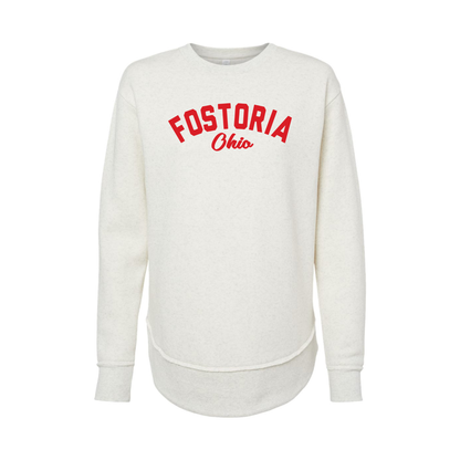 Fostoria (FOS-04) Design on Women's Weekend Fleece Crewneck Sweatshirt (LAT3525)