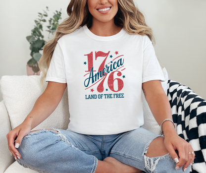 1776 America Land of the Free Shirt, Patriotic Shirt, USA Shirt, America Shirt (1717)