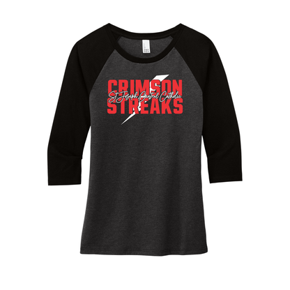 SJCC/BHCS (SJAS-25) Design on District Women’s Perfect Tri 3/4-Sleeve Raglan (DM136L)