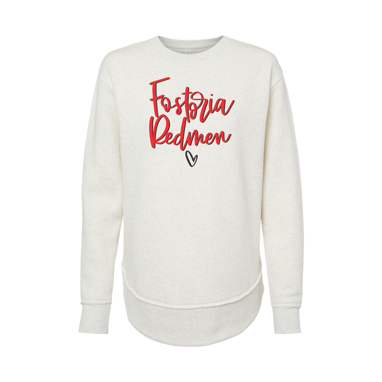 Fostoria (FOS-03) Design on Women's Weekend Fleece Crewneck Sweatshirt (LAT3525)