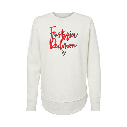 Fostoria (FOS-03) Design on Women's Weekend Fleece Crewneck Sweatshirt (LAT3525)