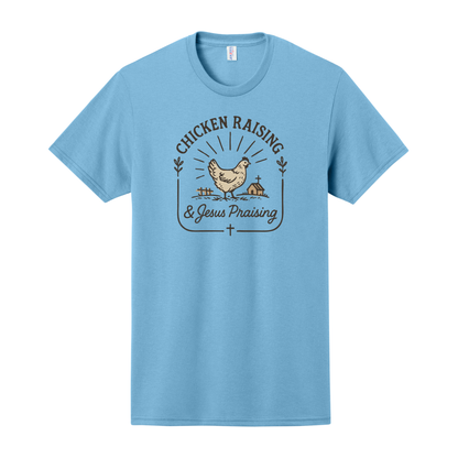 Chicken Raising & Jesus Praising Shirt, Christian Shirt, Christian Sweatshirt, Chicken Sweatshirt, Farm Shirt