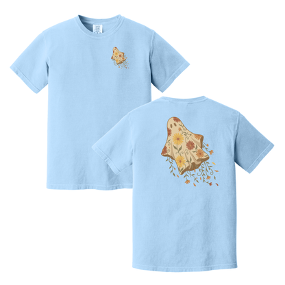 Floral Ghost Shirt, Fall Shirt, Halloween Shirt, Summerween Shirt, Summer Shirt, Women's Shirt