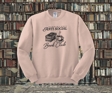 Members only Antisocial Book Club Crewneck Sweatshirt, Book Crewneck Sweatshirt, Book Lover Crewneck Sweatshirt