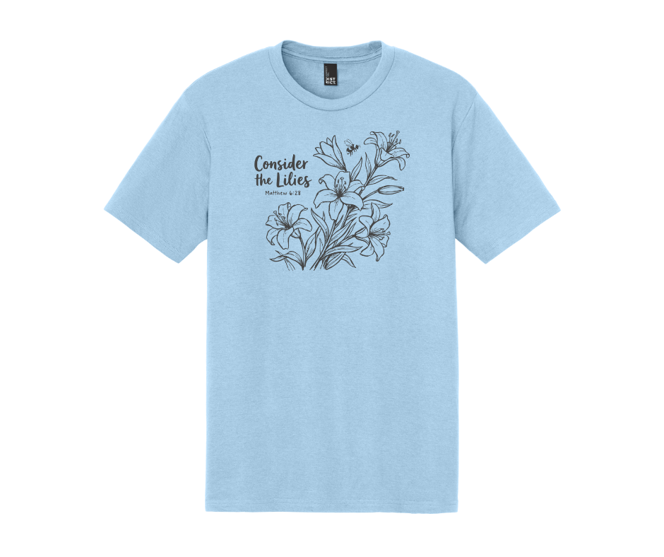 Consider the Lilies Matthew 6:28 Shirt, Spring Shirt, Christian Shirt, Women's Shirt, Faith Shirt