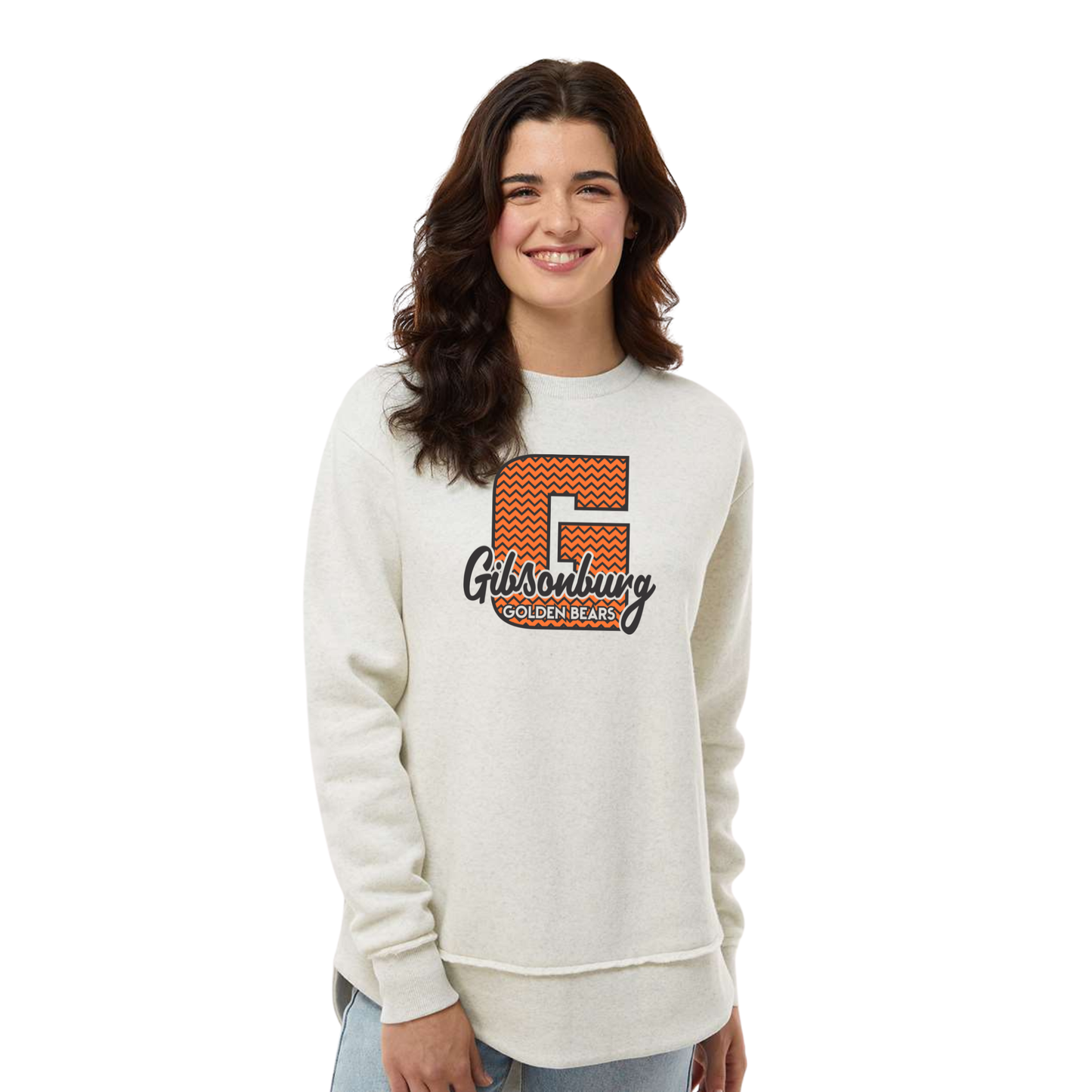 Gibsonburg (GBAS-06) Design on Women's Weekend Fleece Crewneck Sweatshirt (LAT3525)