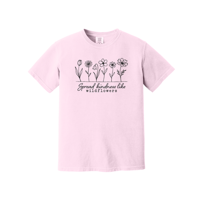 Spread Kindness Like Wildflowers Shirt, Floral Shirt, Women's Shirt, Spring Shirt (1717)