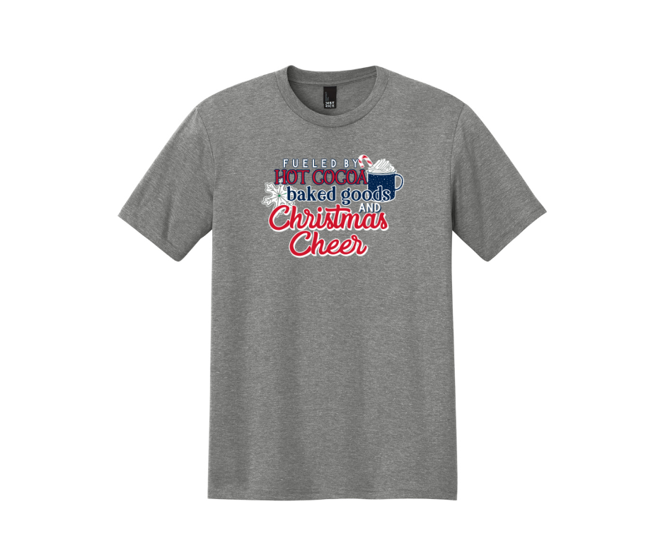 Fueled By Hot Cocoa Baked Goods and Christmas Cheer, Winter Shirt, Winter Sweatshirt, Christmas Shirt, Christmas Sweatshirt