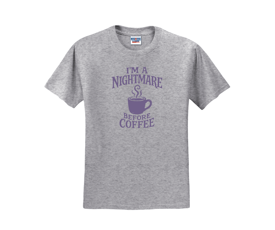 I'm a Nightmare Before Coffee Shirt, Coffee Shirt, Halloween Shirt (29M)
