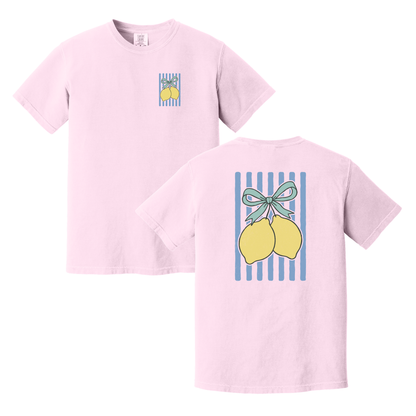 Lemon Shirt, Coquette Bow Shirt, Summer Shirt, Women's Shirt