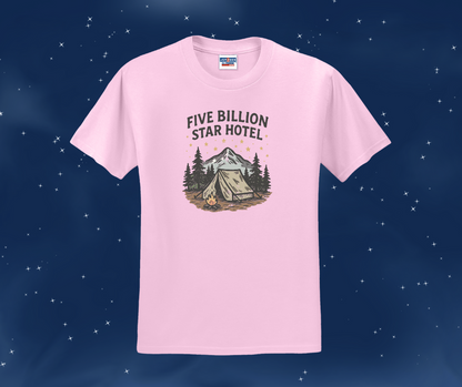 Five Billion Star Hotel Shirt, Camping Shirt, Nature Shirt, Tent Camping Shirt (29M)