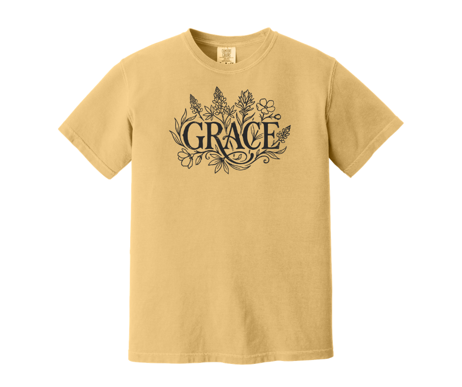 Grace Shirt, Christian Shirt, Floral Shirt (1717)