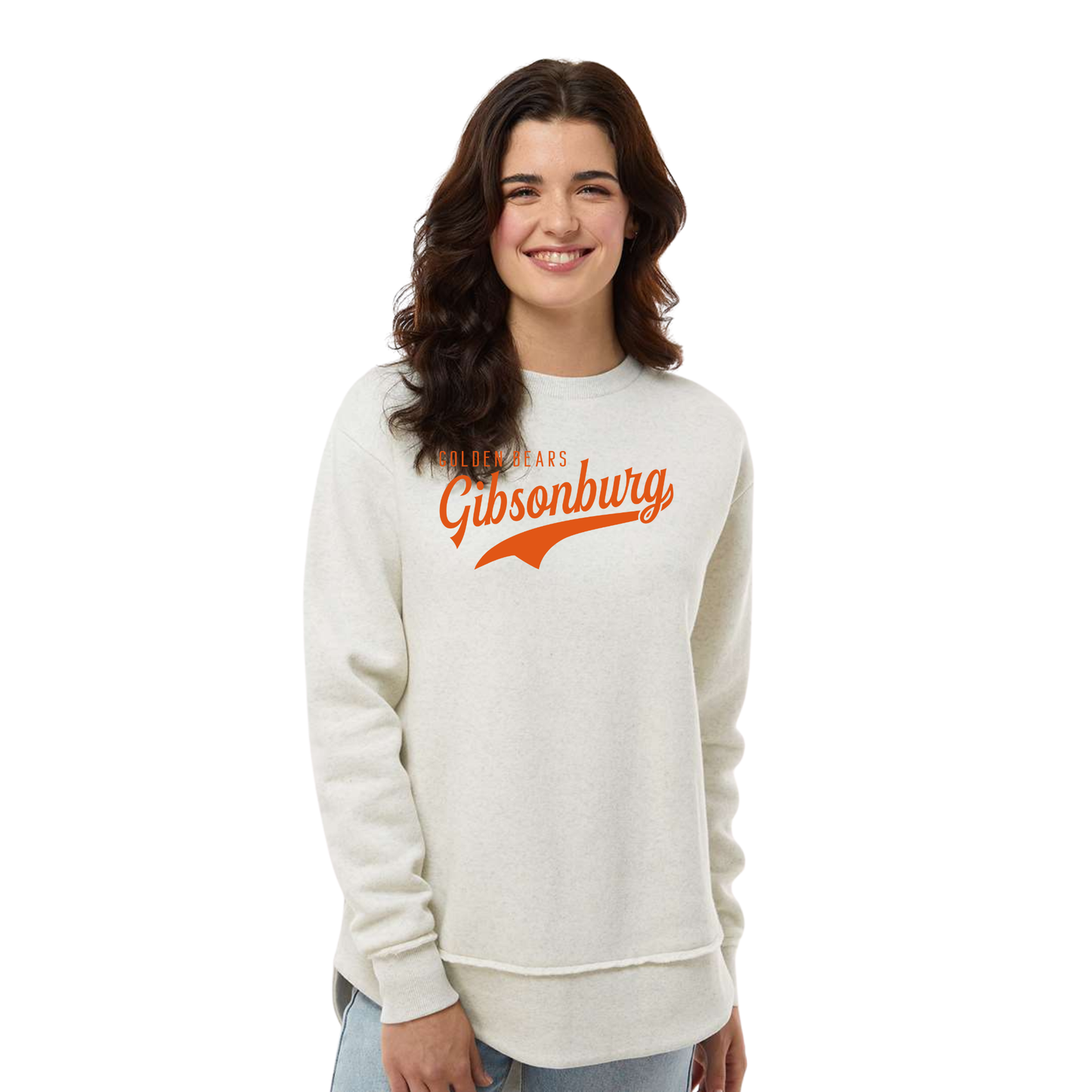 Gibsonburg (GBAS-37) Design on Women's Weekend Fleece Crewneck Sweatshirt (LAT3525)