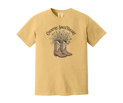Country Sweetheart Shirt, Western Shirt, Cowboy Shirt, Cowgirl Shirt, Cowboy Boots Shirt, Cowgirl Boots Shirt (1717)