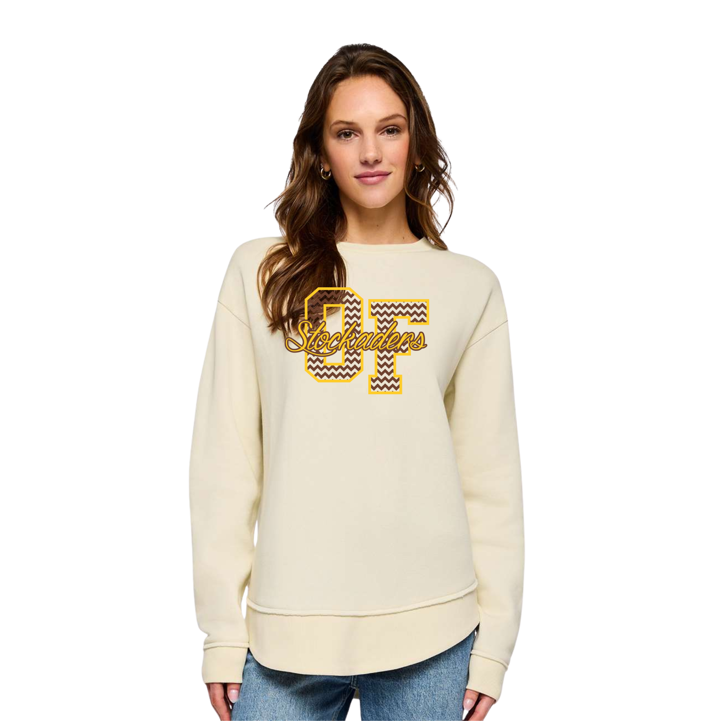 Old Fort (OFAS-06) Design on Women's Weekend Fleece Crewneck Sweatshirt (LAT3525)