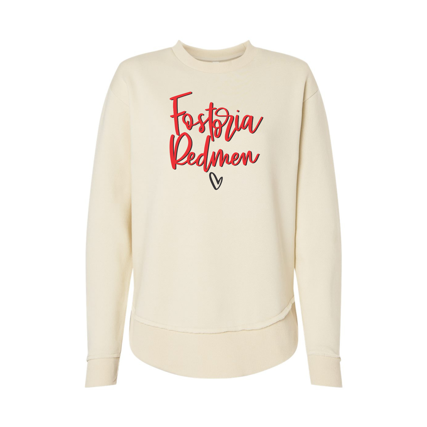 Fostoria (FOS-03) Design on Women's Weekend Fleece Crewneck Sweatshirt (LAT3525)