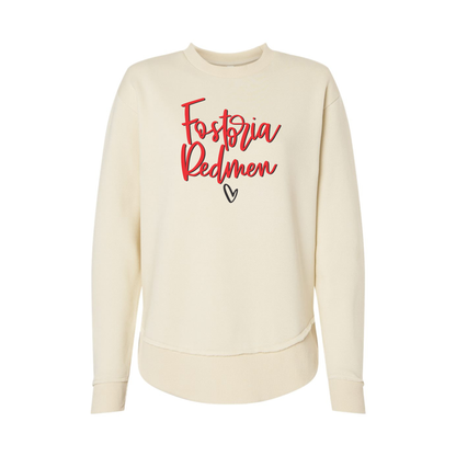 Fostoria (FOS-03) Design on Women's Weekend Fleece Crewneck Sweatshirt (LAT3525)