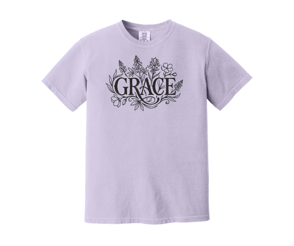 Grace Shirt, Christian Shirt, Floral Shirt (1717)
