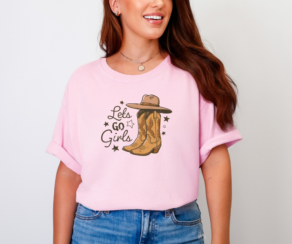 Lets Go Girls Shirt, Cowgirl Shirt, Western Shirt, Cowboy Shirt (1717)