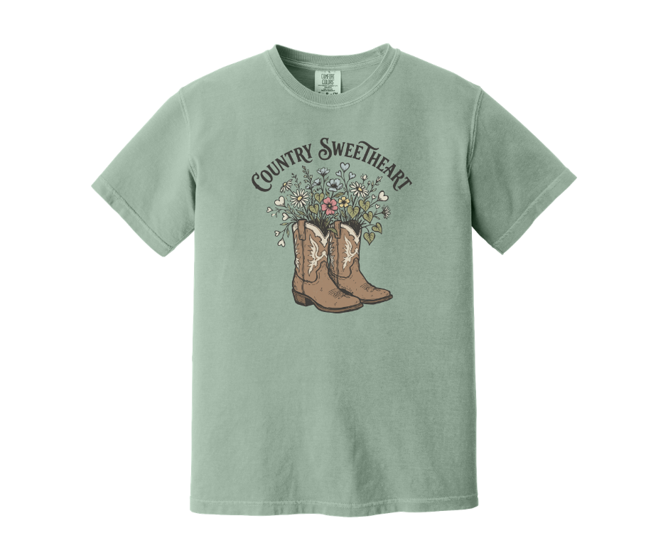 Country Sweetheart Shirt, Western Shirt, Cowboy Shirt, Cowgirl Shirt, Cowboy Boots Shirt, Cowgirl Boots Shirt (1717)