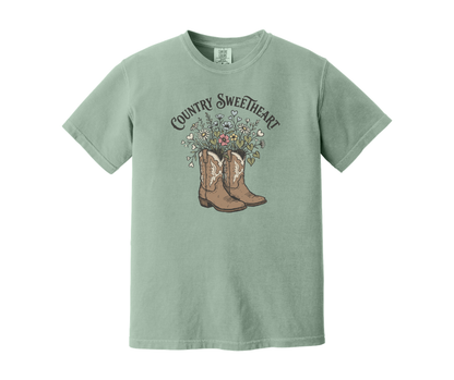 Country Sweetheart Shirt, Western Shirt, Cowboy Shirt, Cowgirl Shirt, Cowboy Boots Shirt, Cowgirl Boots Shirt (1717)